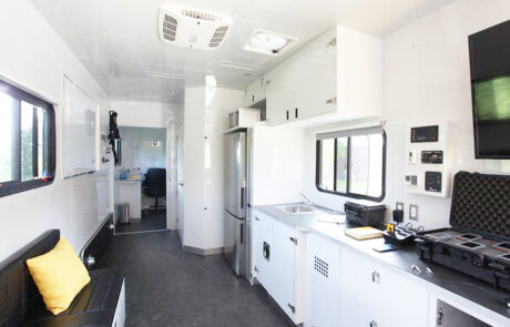Inside view of a mobile research lab